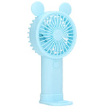 Mini Handheld Fan USB 1200mAh Battery Dual Drive Portable Handheld Fan Electric Small Fan Blue - Side View
