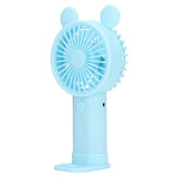 Mini Handheld Fan USB 1200mAh Battery Dual Drive Portable Handheld Fan Electric Small Fan Blue - Top-Down View