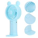 Mini Handheld Fan USB 1200mAh Battery Dual Drive Portable Handheld Fan Electric Small Fan Blue