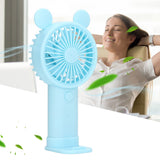 Mini Handheld Fan USB 1200mAh Battery Dual Drive Portable Handheld Fan Electric Small Fan Blue