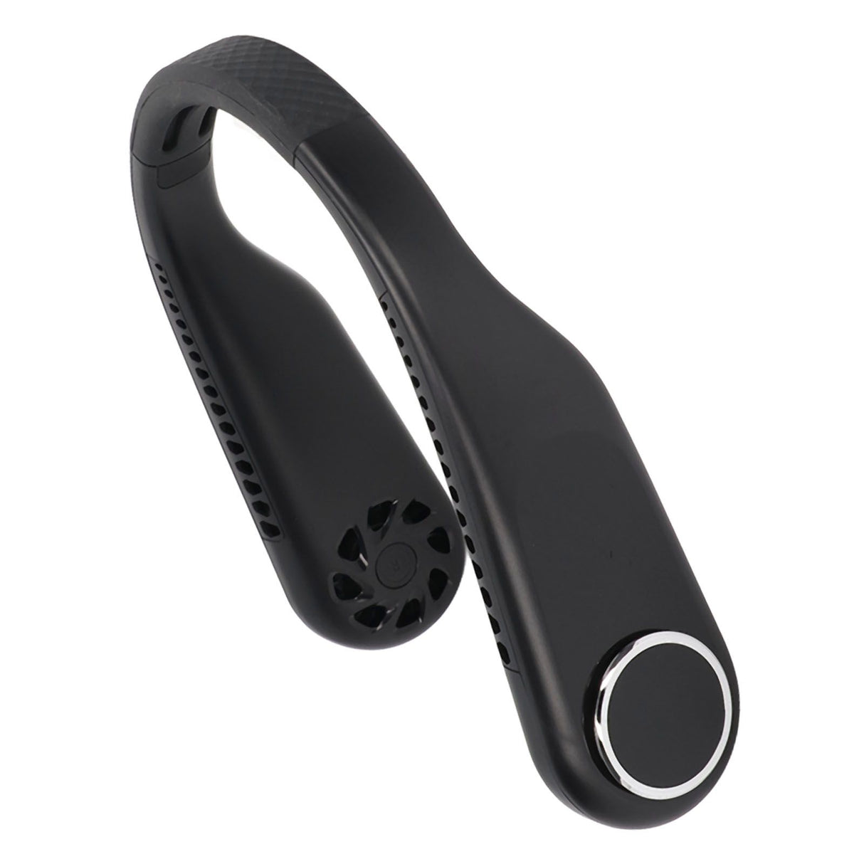 Hanging Neck Fan 3 Modes USB Charging 3600mAh Battery Adjustable Angle Mute Design Face Fan for Home Office Travel Black