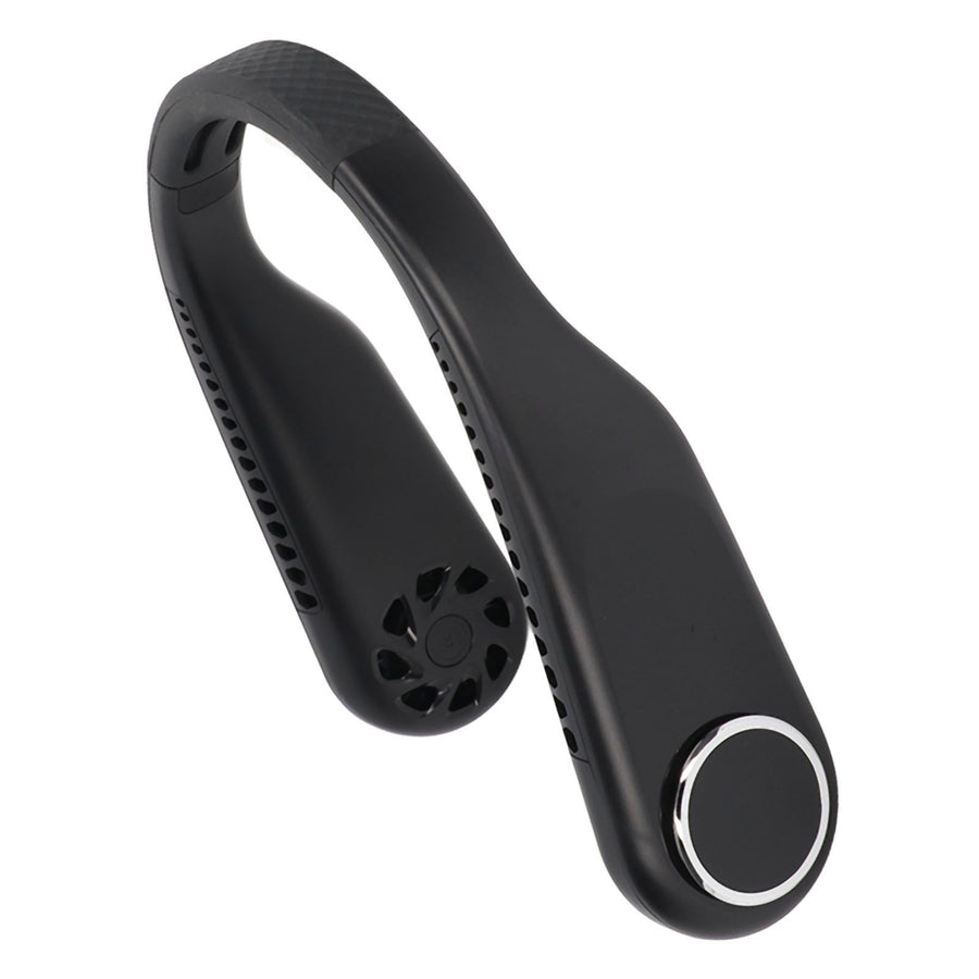 Hanging Neck Fan 3 Modes USB Charging 3600mAh Battery Adjustable Angle Mute Design Face Fan for Home Office Travel Black