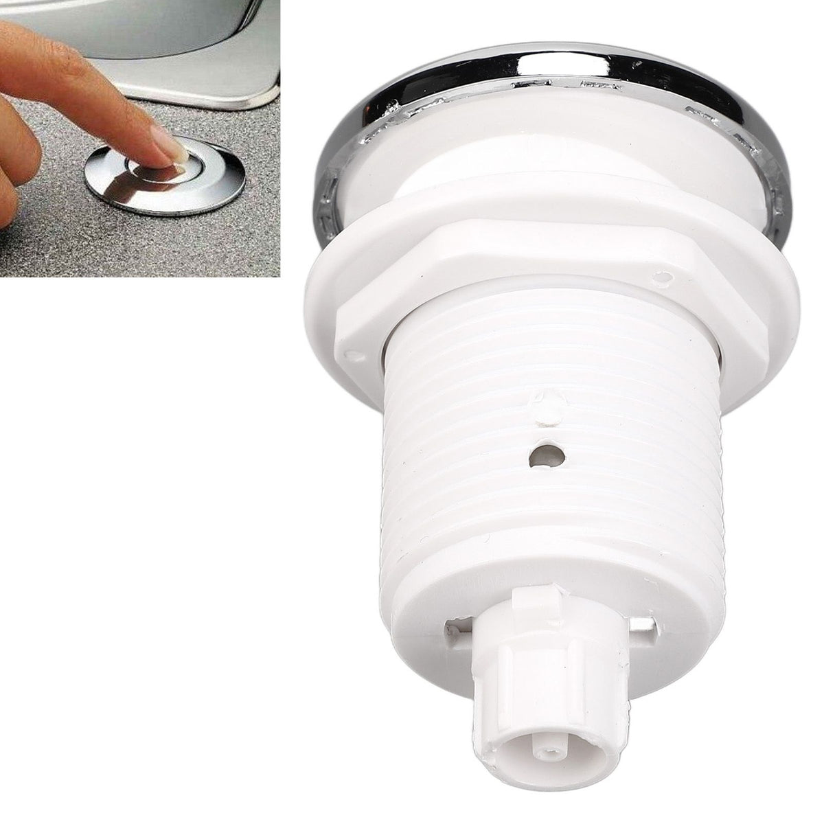 Garbage Disposal Sink Top Air Pressure Start Button Waterproof Pushbutton Switch for Bathtubs Swimming Pools