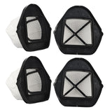 4pcs Handheld Vacuum Cleaner Filter High Strength Efficient Dust Cup Filter for XSB726N SV75 SV70 SV726 - Top-Down View
