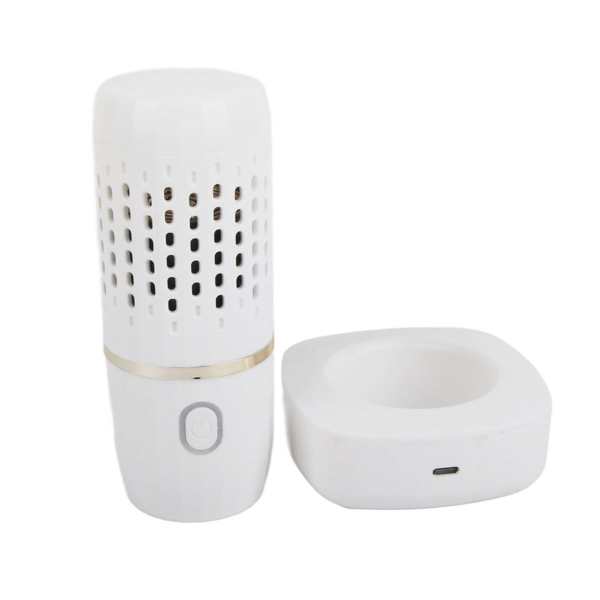 Vegetable Washing Machine Multifunction Wireless USB Charging Auto Capsule Fruit Purifier for Kitchen White