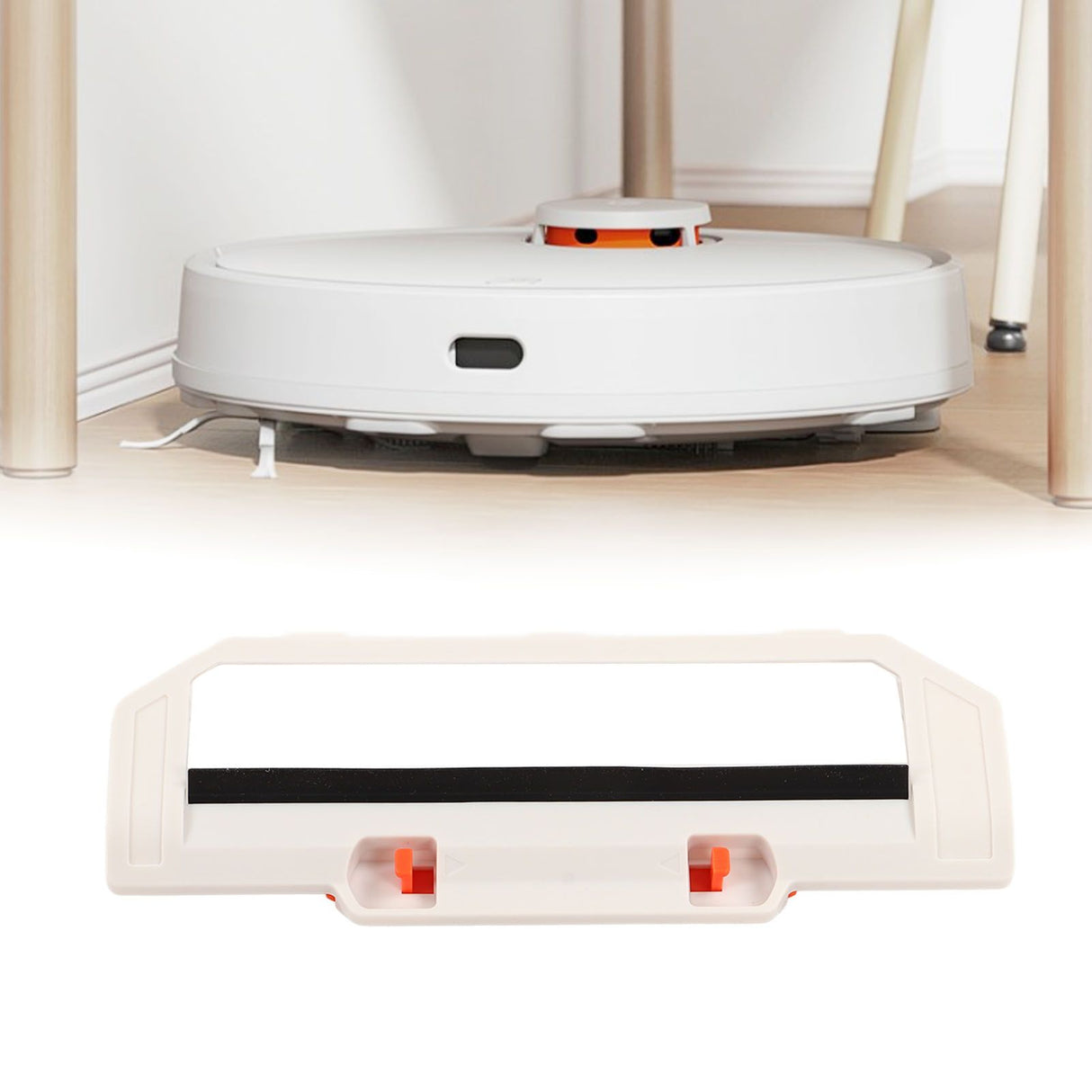 Vacuum Cleaner Main Brush Cover ABS White Intelligent Sweeping Robot Accessories for Mijia 3C B106CN
