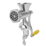 Meat Grinder Small Aluminum Alloy Composite Wood Incisive Blade Silver Manual Meat Stuffer Sausage Maker for Beef Pork
