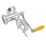 Meat Grinder Small Aluminum Alloy Composite Wood Incisive Blade Silver Manual Meat Stuffer Sausage Maker for Beef Pork - Low Angle