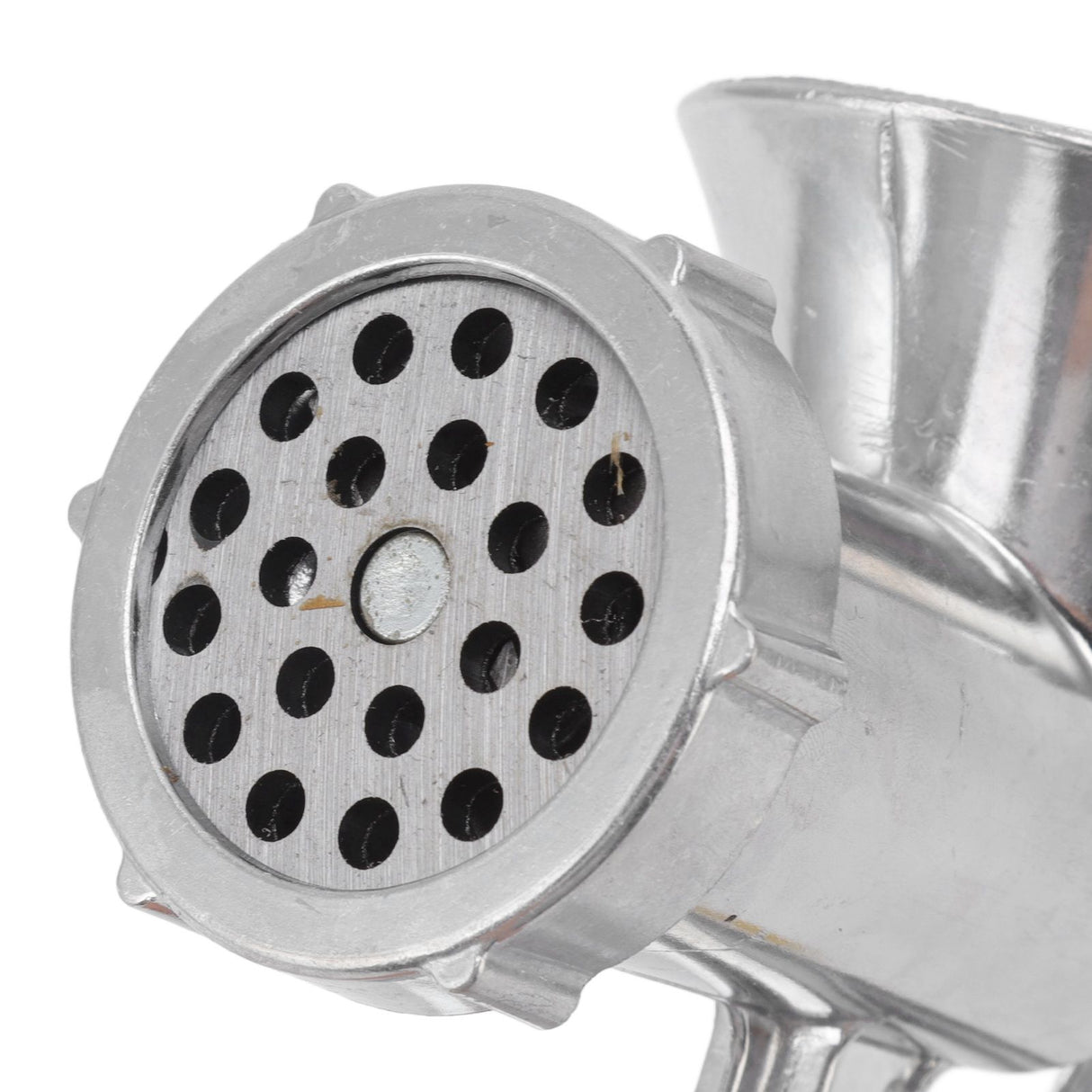 Meat Grinder Small Aluminum Alloy Composite Wood Incisive Blade Silver Manual Meat Stuffer Sausage Maker for Beef Pork