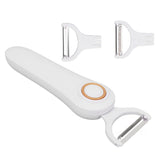 Electric Peeler Handheld USB Rechargeable Fruit Vegetables Peeler with 3 Cutter Heads for Home