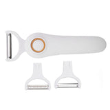 Electric Peeler Handheld USB Rechargeable Fruit Vegetables Peeler with 3 Cutter Heads for Home - Extra Image