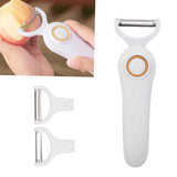 Electric Peeler Handheld USB Rechargeable Fruit Vegetables Peeler with 3 Cutter Heads for Home