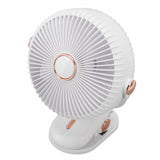 Desk Clip On Fan 3 Wind Speed Safe Design Compact Portable Desktop Fan Clip On Fan for Home Dorm Stroller White - Front View