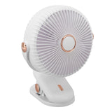 Desk Clip On Fan 3 Wind Speed Safe Design Compact Portable Desktop Fan Clip On Fan for Home Dorm Stroller White - Top-Down View