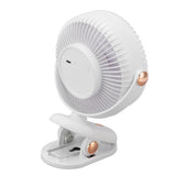 Desk Clip On Fan 3 Wind Speed Safe Design Compact Portable Desktop Fan Clip On Fan for Home Dorm Stroller White - Low Angle