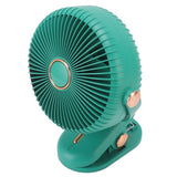 Desk Clip On Fan 3 Wind Speed Safe Design Compact Portable Desktop Fan Clip On Fan for Home Dorm Stroller Green - Front View