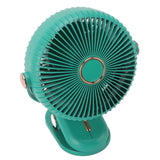 Desk Clip On Fan 3 Wind Speed Safe Design Compact Portable Desktop Fan Clip On Fan for Home Dorm Stroller Green - Side View