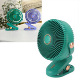 Desk Clip On Fan 3 Wind Speed Safe Design Compact Portable Desktop Fan Clip On Fan for Home Dorm Stroller Green