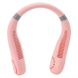 Bladeless Neck Fan Breathing Light 2400mah Rechargeable Hands Free Mini Neck Fan for Outdoor Travel Pink