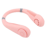 Bladeless Neck Fan Breathing Light 2400mah Rechargeable Hands Free Mini Neck Fan for Outdoor Travel Pink - Close-Up Angle