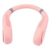 Bladeless Neck Fan Breathing Light 2400mah Rechargeable Hands Free Mini Neck Fan for Outdoor Travel Pink - Low Angle