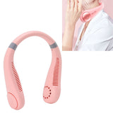 Bladeless Neck Fan Breathing Light 2400mah Rechargeable Hands Free Mini Neck Fan for Outdoor Travel Pink - Extra Image