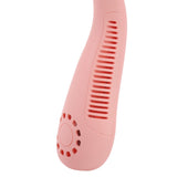 Bladeless Neck Fan Breathing Light 2400mah Rechargeable Hands Free Mini Neck Fan for Outdoor Travel Pink