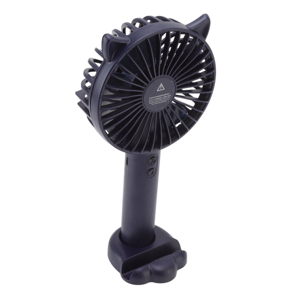 Hand Held Fan Portable USB Rechargeable Cute 3 Speed Wind Regulable ABS PC Battery Operated Fan for Travel Dark Blue