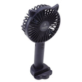 Hand Held Fan Portable USB Rechargeable Cute 3 Speed Wind Regulable ABS PC Battery Operated Fan for Travel Dark Blue - Front View