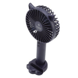 Hand Held Fan Portable USB Rechargeable Cute 3 Speed Wind Regulable ABS PC Battery Operated Fan for Travel Dark Blue