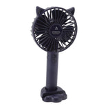 Hand Held Fan Portable USB Rechargeable Cute 3 Speed Wind Regulable ABS PC Battery Operated Fan for Travel Dark Blue - Top-Down View