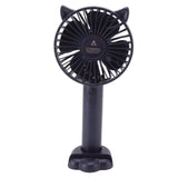 Hand Held Fan Portable USB Rechargeable Cute 3 Speed Wind Regulable ABS PC Battery Operated Fan for Travel Dark Blue
