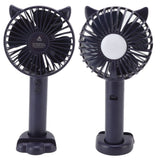 Hand Held Fan Portable USB Rechargeable Cute 3 Speed Wind Regulable ABS PC Battery Operated Fan for Travel Dark Blue - Extra Image