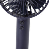 Hand Held Fan Portable USB Rechargeable Cute 3 Speed Wind Regulable ABS PC Battery Operated Fan for Travel Dark Blue