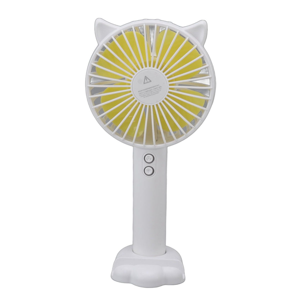 Hand Held Fan Portable USB Rechargeable Cute 3 Speed Wind Regulable ABS PC Battery Operated Fan for Travel White