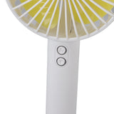 Hand Held Fan Portable USB Rechargeable Cute 3 Speed Wind Regulable ABS PC Battery Operated Fan for Travel White