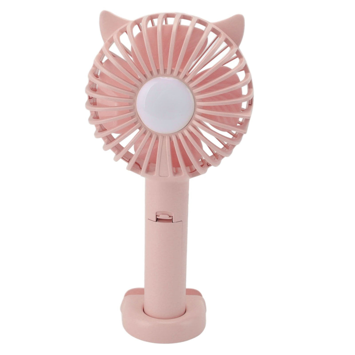 Hand Held Fan Portable USB Rechargeable Cute 3 Speed Wind Regulable ABS PC Battery Operated Fan for Travel Pink