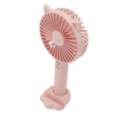 Hand Held Fan Portable USB Rechargeable Cute 3 Speed Wind Regulable ABS PC Battery Operated Fan for Travel Pink - 45-Degree Angle