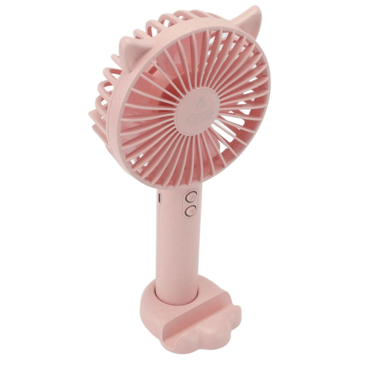 Hand Held Fan Portable USB Rechargeable Cute 3 Speed Wind Regulable ABS PC Battery Operated Fan for Travel Pink