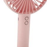 Hand Held Fan Portable USB Rechargeable Cute 3 Speed Wind Regulable ABS PC Battery Operated Fan for Travel Pink
