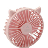 Hand Held Fan Portable USB Rechargeable Cute 3 Speed Wind Regulable ABS PC Battery Operated Fan for Travel Pink - Extra Image