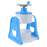 Hand Crank Shaved Ice Machine Stainless Steel Blades Safe Portable Ice Crusher for Home Restaurants Cafes Food Stalls Blue - 45-Degree Angle