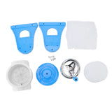 Hand Crank Shaved Ice Machine Stainless Steel Blades Safe Portable Ice Crusher for Home Restaurants Cafes Food Stalls Blue - Low Angle
