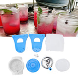 Hand Crank Shaved Ice Machine Stainless Steel Blades Safe Portable Ice Crusher for Home Restaurants Cafes Food Stalls Blue - Extra Image