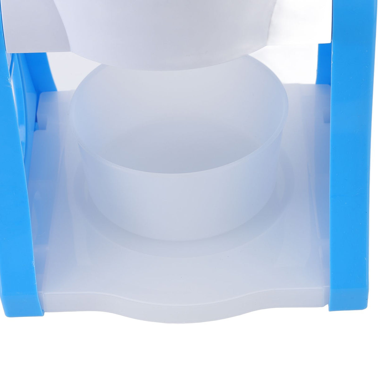 Hand Crank Shaved Ice Machine Stainless Steel Blades Safe Portable Ice Crusher for Home Restaurants Cafes Food Stalls Blue