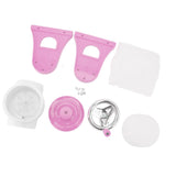 Hand Crank Shaved Ice Machine Stainless Steel Blades Safe Portable Ice Crusher for Home Restaurants Cafes Food Stalls Pink