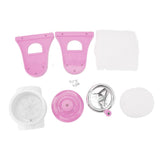 Hand Crank Shaved Ice Machine Stainless Steel Blades Safe Portable Ice Crusher for Home Restaurants Cafes Food Stalls Pink - Extra Image
