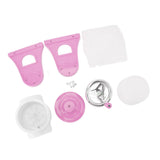 Hand Crank Shaved Ice Machine Stainless Steel Blades Safe Portable Ice Crusher for Home Restaurants Cafes Food Stalls Pink