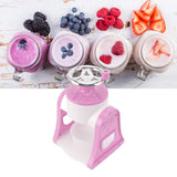 Hand Crank Shaved Ice Machine Stainless Steel Blades Safe Portable Ice Crusher for Home Restaurants Cafes Food Stalls Pink - Extra Image
