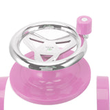 Hand Crank Shaved Ice Machine Stainless Steel Blades Safe Portable Ice Crusher for Home Restaurants Cafes Food Stalls Pink - Extra Image